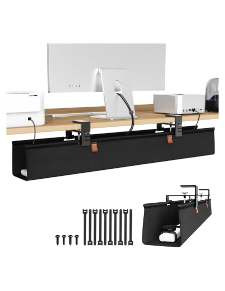 Organizador de Cables Zilink 76.2 cm Bajo Escritorio Sin Perforación