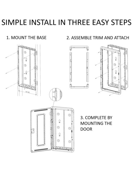Caja de Medios On-Q Legrand 76 cm Blanca para Redes WiFi