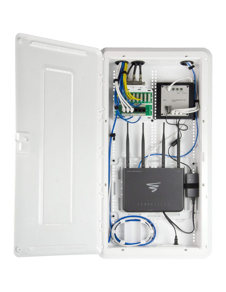 Caja de Medios On-Q Legrand 76 cm Blanca para Redes WiFi