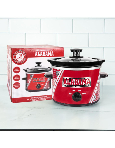 Olla de Cocción Lenta Uncanny Brands 1.89L Alabama Crimson Tide