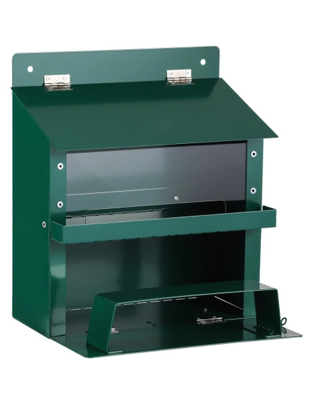 Comedero para Ardillas Anjetan con Techo Impermeable y Bandeja Extraíble