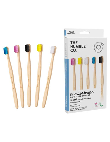 Cepillos de Dientes de Bambú The Humble Co. 5pk Cerdas Suaves