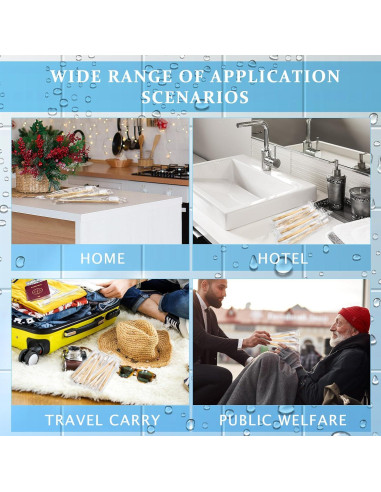 100 Cepillos de Dientes Desechables Sliner Prepasta Bambú