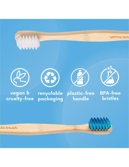 Cepillos de Dientes de Bambú The Humble Co. 5pk Cerdas Suaves