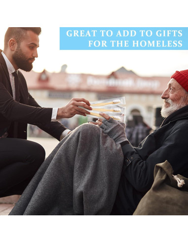 100 Cepillos de Dientes Desechables Sliner Prepasta Bambú