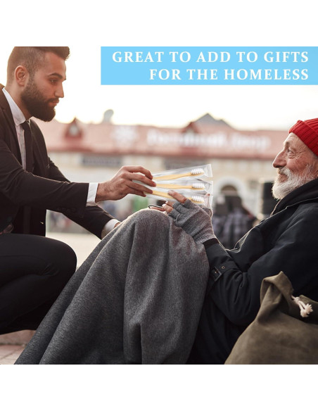 100 Cepillos de Dientes Desechables Sliner Prepasta Bambú