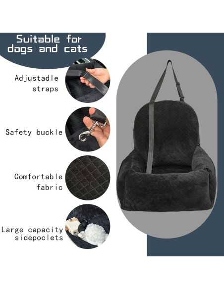 Asiento Elevador para Perros YSYFHG Mediano Negro - Cama de Viaje