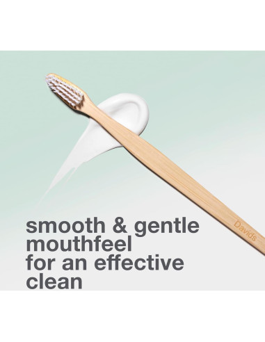 Cepillo de Dientes de Bambú Davids - Paquete de 3 Cerdas Suaves