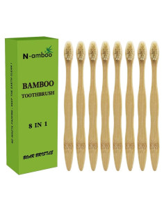 Cepillo de Dientes Ecológico N-amboo 8 Piezas Biodegradables