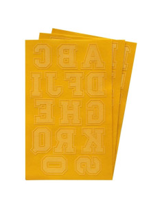 Transferencia de Letras y Números Flock Magfok Oro 3 Hojas