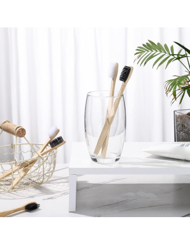 200 Cepillos de Dientes de Bambú Vesici Suaves para Adultos