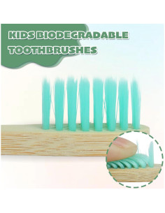 Paquete de 6 cepillos de dientes de bambú PAEYAER para niños 2