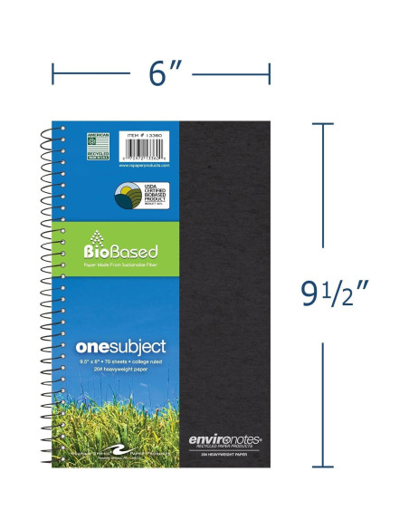 Cuaderno Reciclado Roaring Spring 70 Hojas 24.1x15.2 cm