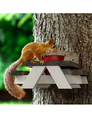 Mesa de Picnic para Ardillas Yoodie - Madera - 20x22x22 cm