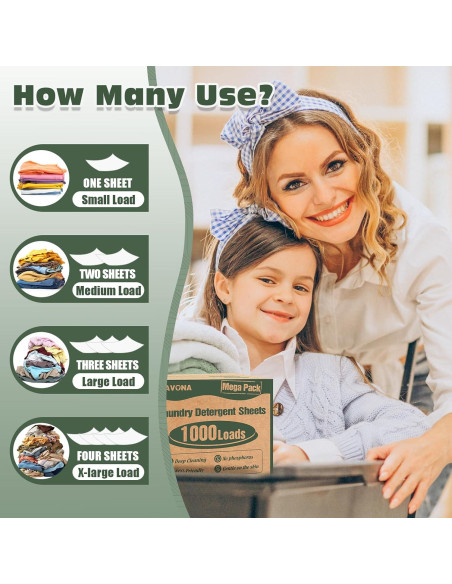 Hojas de Detergente Ecológicas Navona 1000 Cargas Fragancia Fresca
