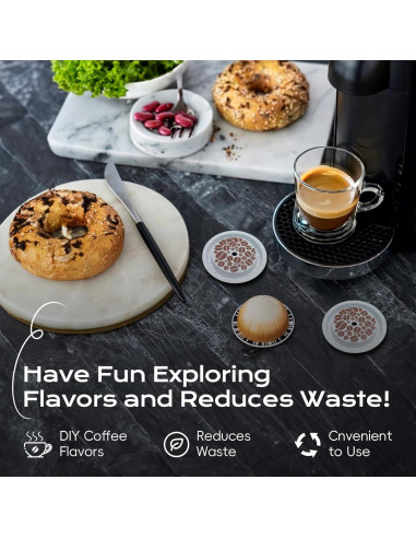 Tapa Reutilizable para Cápsulas Nespresso Vertuo SWEETDEER - 4 Pcs Silicona