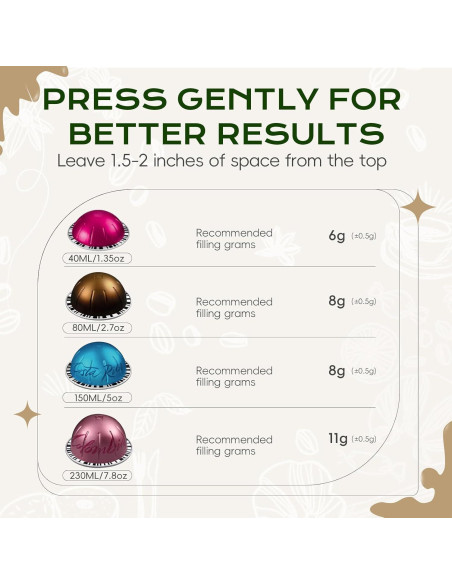 Tapa Reutilizable para Cápsulas Nespresso Vertuo SWEETDEER - 4 Pcs Silicona