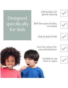 Cepillo de Dientes de Bambú Orgánico Wild & Stone para Niños 2