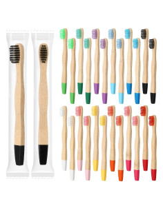 Estune 24 Cepillos de Dientes de Bambú Suave para Niños
