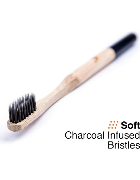 Cepillo de dientes de bambú Native Birds, set de 4 cerdas suaves