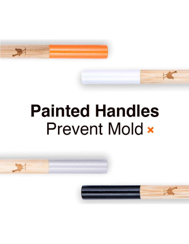 Cepillo de dientes de bambú Native Birds, set de 4 cerdas suaves