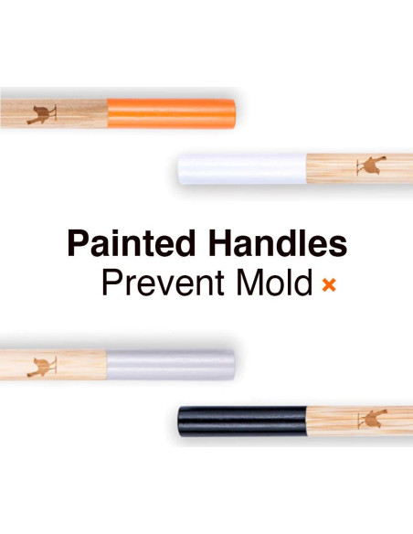 Cepillo de dientes de bambú Native Birds, set de 4 cerdas suaves