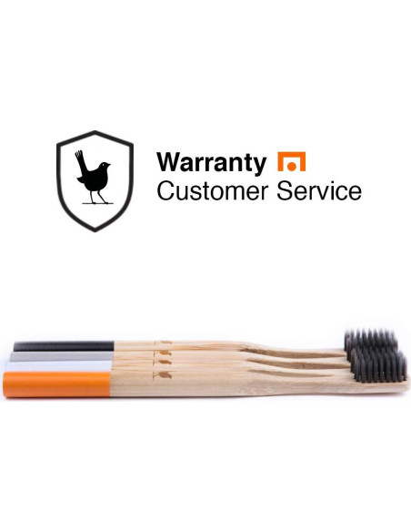 Cepillo de dientes de bambú Native Birds, set de 4 cerdas suaves