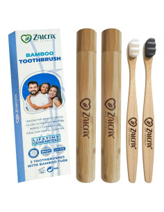 Cepillo de Dientes de Bambú Zalcrix con 15,000 Cerdas Suaves