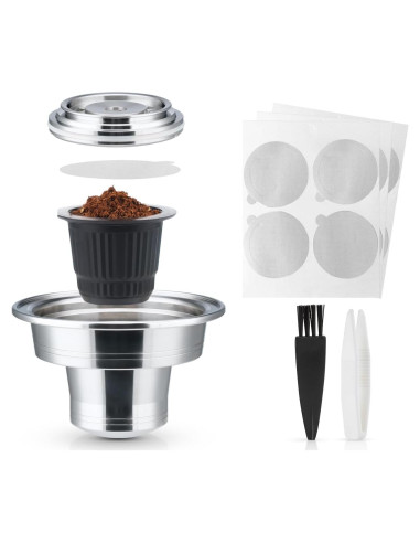 Adaptador de cápsulas de café reutilizables BRBHOM acero inoxidable