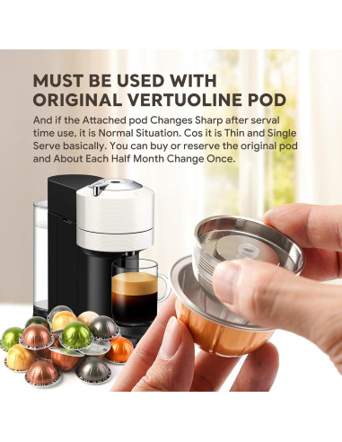Cápsula de Café Reutilizable i Cafilas para Nespresso Vertuoline