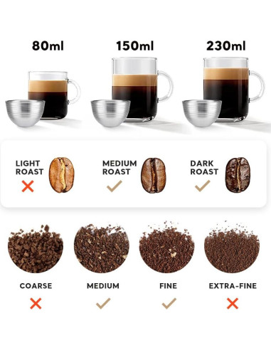 Cápsula de Café Reutilizable i Cafilas para Nespresso Vertuoline