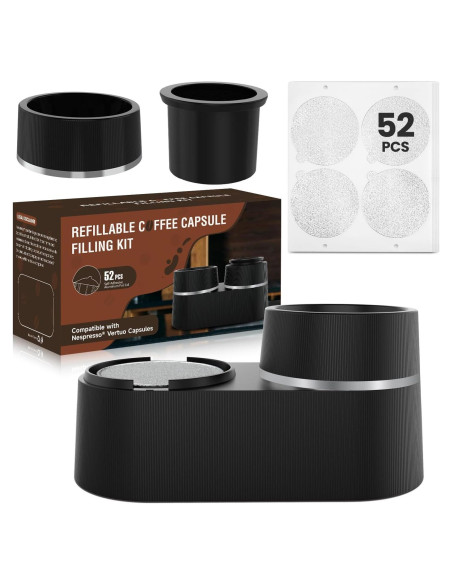 Kit de Recarga para Cápsulas Nespresso Vertuo GARLIFUR 52 Piezas
