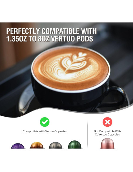 Kit de Recarga para Cápsulas Nespresso Vertuo GARLIFUR 52 Piezas