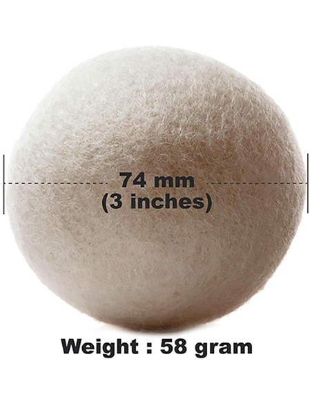 Bolas de Secado de Lana Ecojeannie - 6 Piezas XL Ecológicas