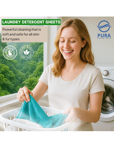 Hojas de detergente hipoalergénicas PURA Selva Tropical - 64 cargas