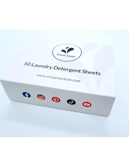 Hojas de Detergente YouClean Rosa May - 50 Hojas Ecológicas