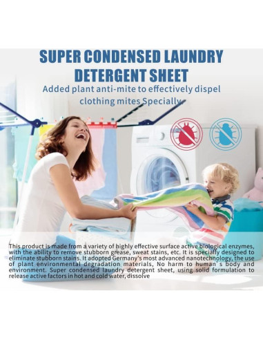 Hojas de Detergente YouClean Rosa May - 50 Hojas Ecológicas