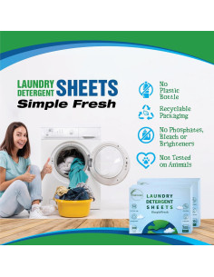 Hojas de Lavandería Ecológicas Simple Fresh - 100 Hojas 2