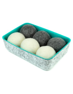Bolas de Secadora de Lana Tres por Tres Seattle - Paquete de 6