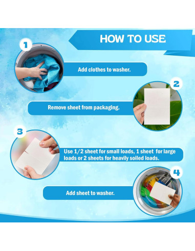 Hojas de detergente para lavandería bebés Hudson 80 cargas