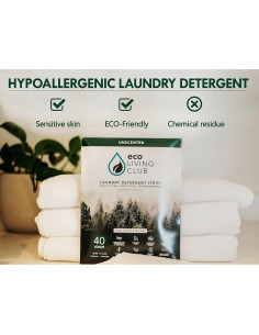 Hojas de Detergente Ecológicas Eco Living - 80 Cargas Sin Fragancia 2