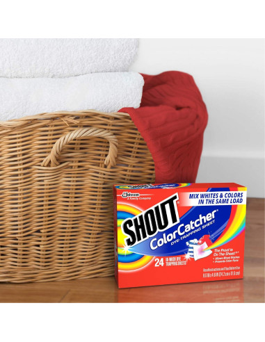 Hojas Capturadoras de Color Shout - 24 Unidades para Lavado Mixto