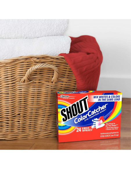 Hojas Capturadoras de Color Shout - 24 Unidades para Lavado Mixto