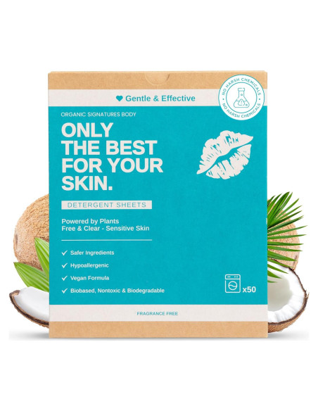 Hojas de Detergente para Ropa Organic Signatures - 50 Unidades