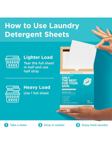 Hojas de Detergente para Ropa Organic Signatures - 50 Unidades