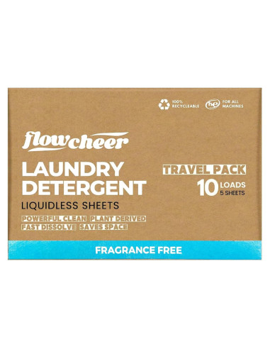 Hojas de Detergente para Ropa Flowcheer 5 Unidades Sin Fragancia