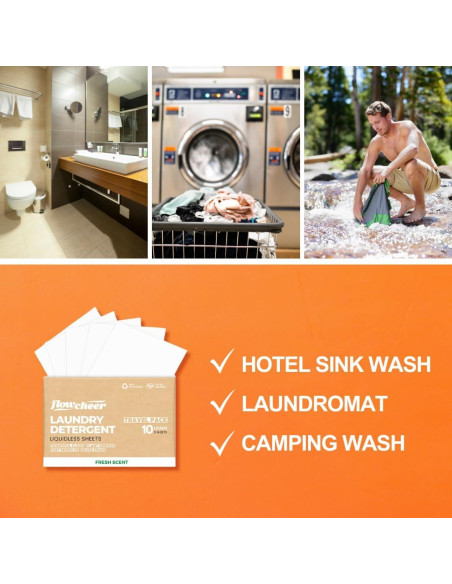 Hojas de Detergente para Ropa Flowcheer 5 Unidades Sin Fragancia