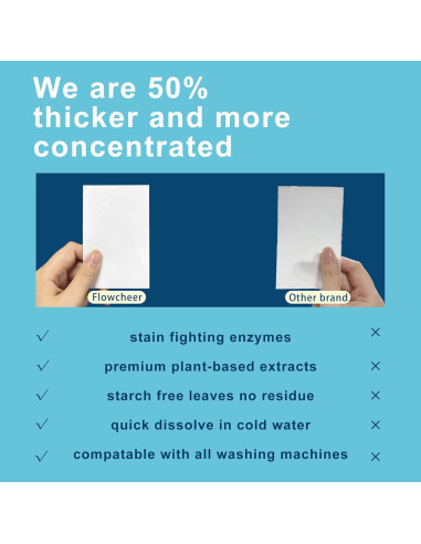 Hojas de Detergente para Ropa Flowcheer 5 Unidades Sin Fragancia