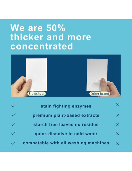 Hojas de Detergente para Ropa Flowcheer 5 Unidades Sin Fragancia
