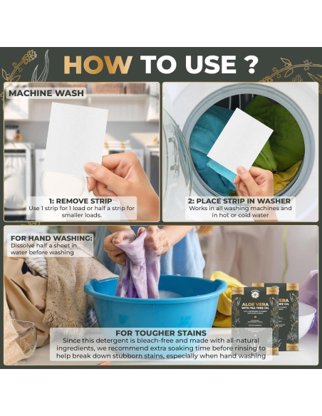 Hojas de Lavandería Ecológicas Basmawash 50 Unidades 2 en 1